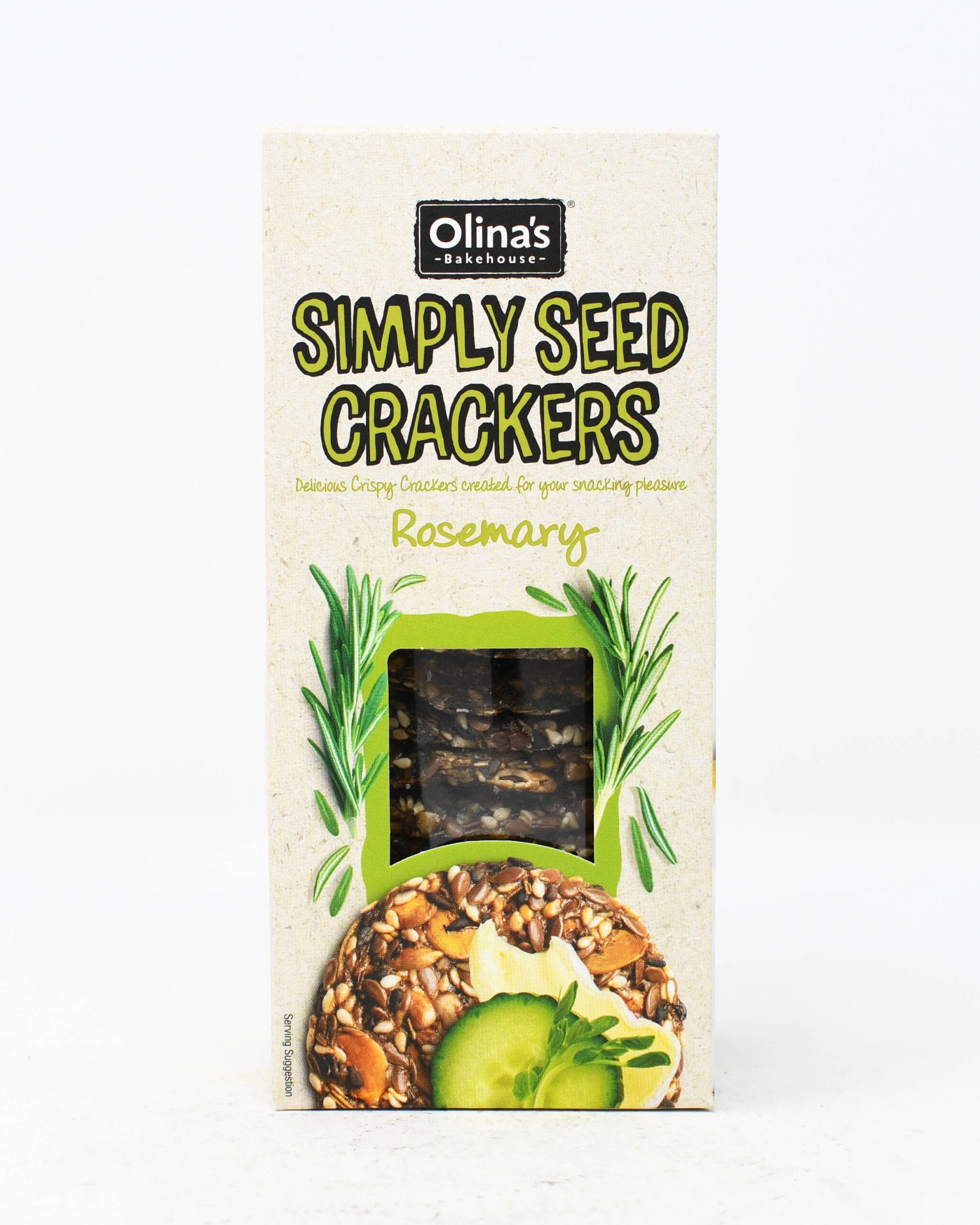 Olina's Bakehouse – Rosmarin einfach Samen Cracker, 2,8 oz – Packung mit 12 Stück