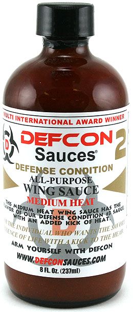 Defcon 2 mittel Hitze Allzweck-Flügelsauce, 8 Unzen