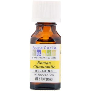 Aura Cacia Kostbares ätherisches Öl Römische Kamille, 0,5 Oz – Packung mit