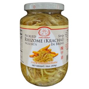 Doppelelefanten eingelegter Rhizomstreifen in Sole (krachai)