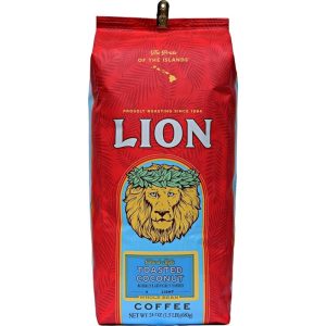 Lion Kaffee – gerösteter Kokosnuss-gemahlener Kaffee, 10 Unzen Packung mit 6