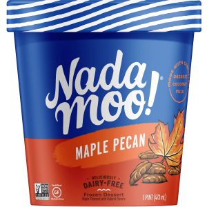 Nadamoo Ice Creme – Butter Pecan milchfrei 16 Unzen – Packung mit 8