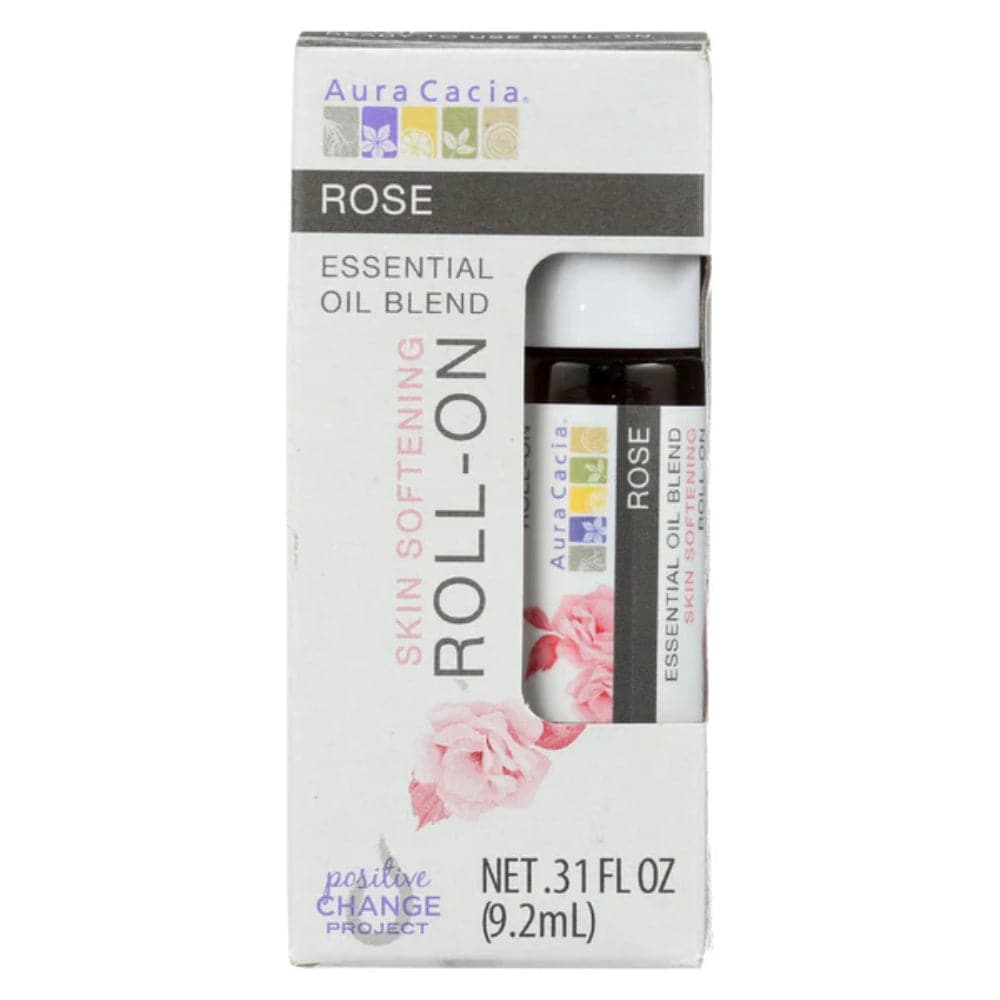 Aura Cacia Ätherisches Öl Blend Skin Softening Roll-on Rose,.31 fl o