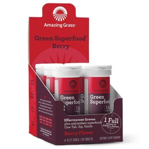 Amazing Grass grünes Superfood-Effervescent Greens Beerengeschmack, 60 c
