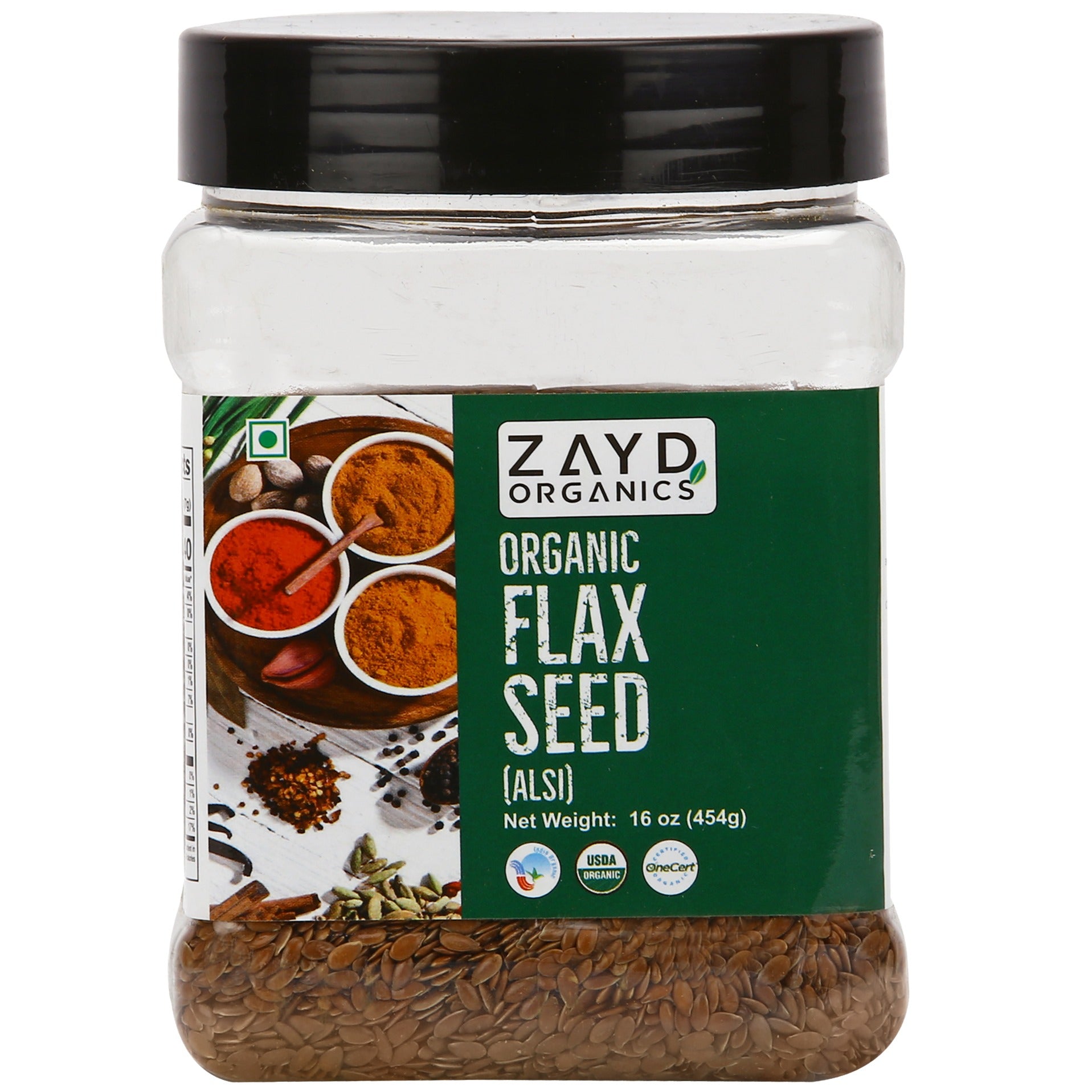 Zayd Bio-Flachssamen 16oz, USDA Bio-zertifiziert