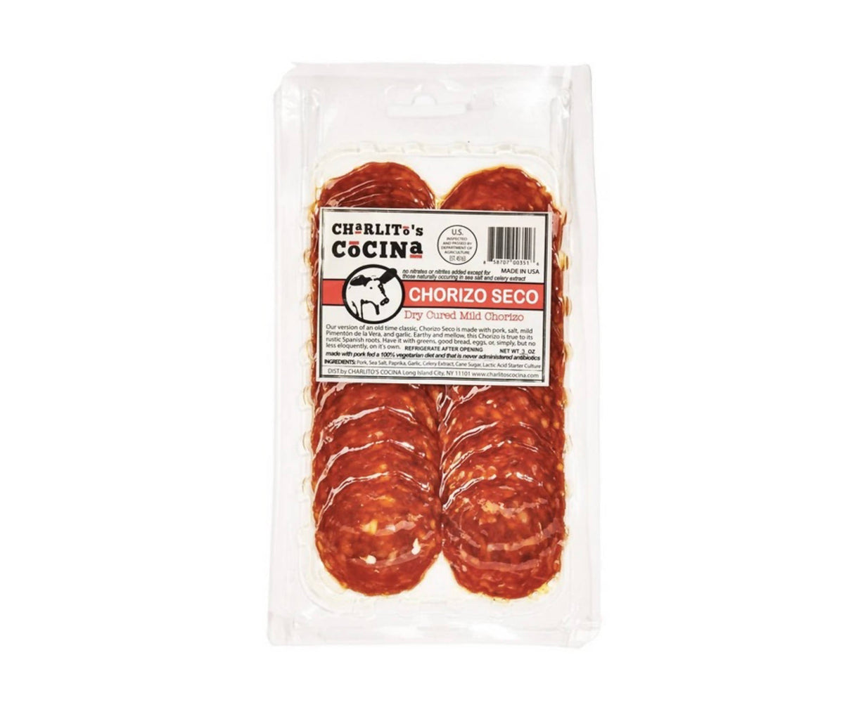 Charlito's Cocina Chorizo Seco – Dry Cured Mild Chorizo (vorgeschnitten) – 15 x 3oz