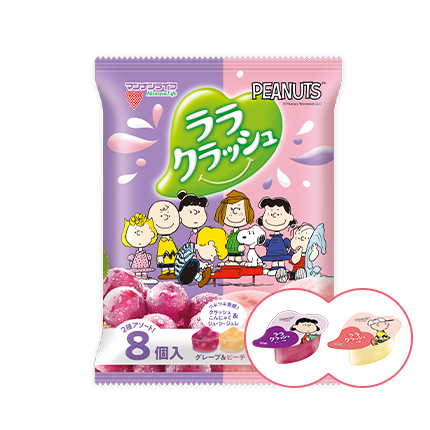 Mannan Life, Rara Crush, Trauben- und Pfirsicharoma, Konjac Fruits Jelly, 24g x 8 Stück