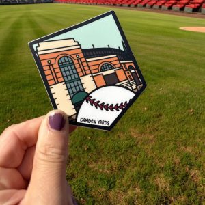die Buchstaben mdn – Camden Yards maryland Abzeichen Vinyl Aufkleber