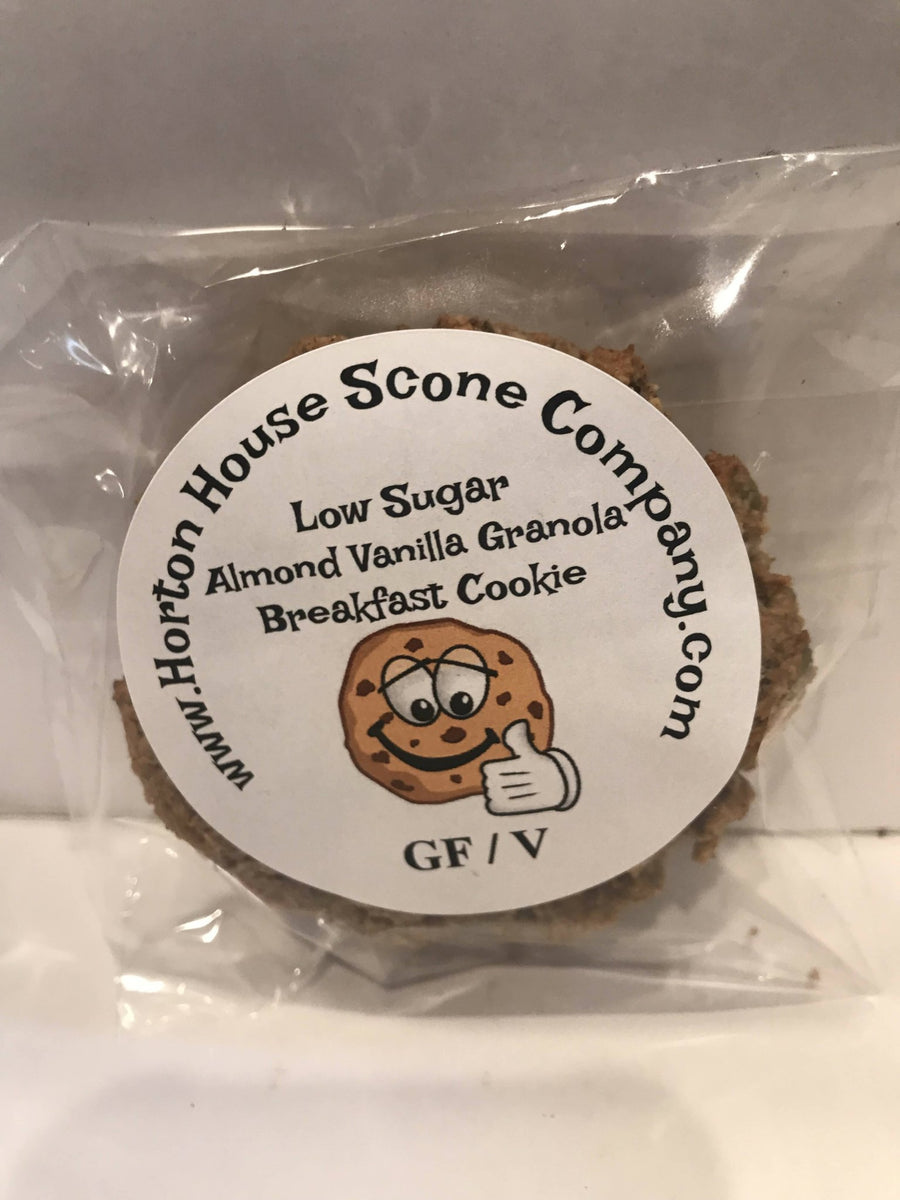 Horton House Scone GF – Mandel Vanille Granola Frühstücksplätzchen (Low Zucker) Case – 12 Stück