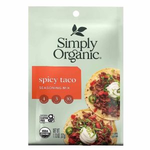 Simply Organic – Gewürz Taco würzige Packung, 1,13 Unze – Packung mit 12