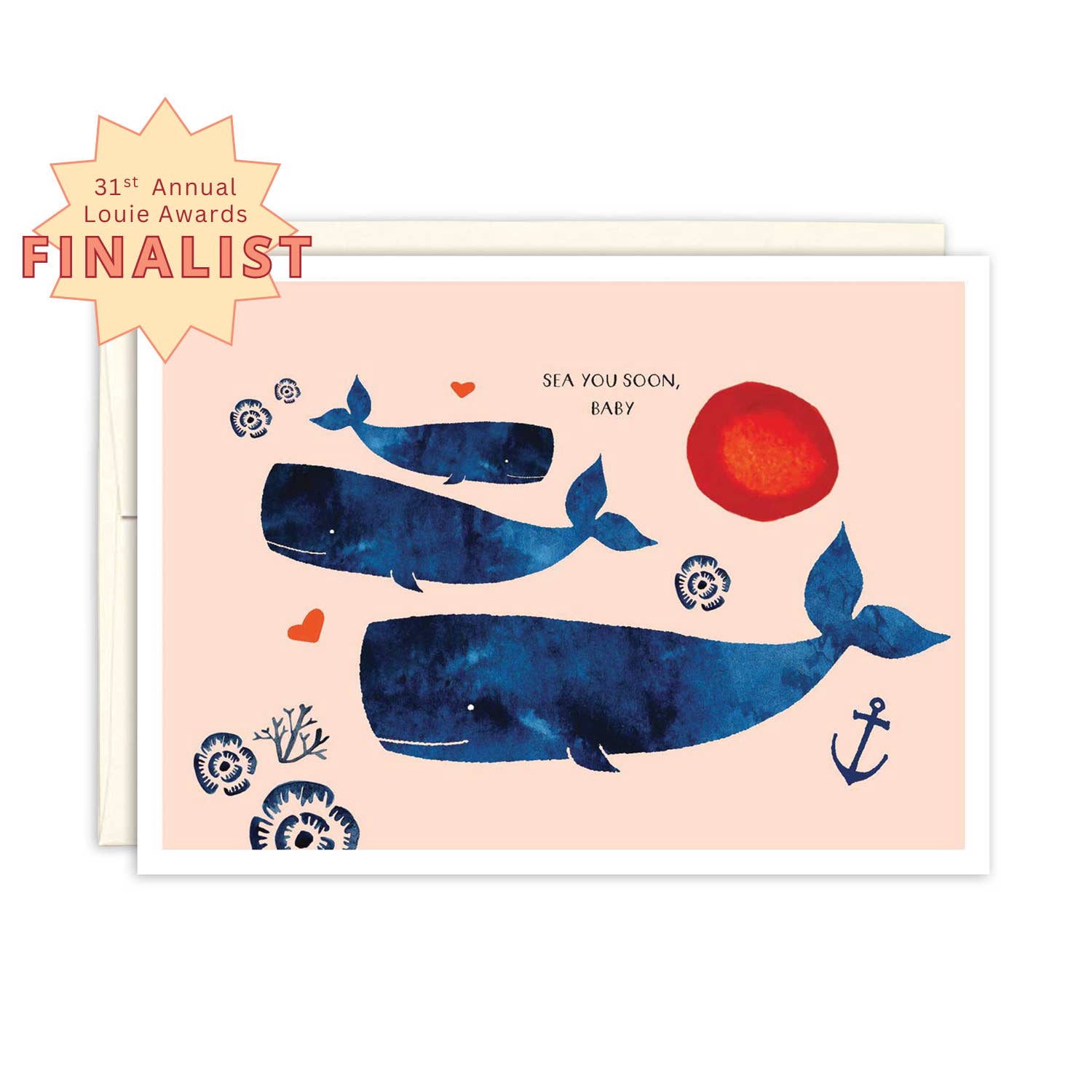 Biely & Shoaf Whale Family neue Baby-Karte