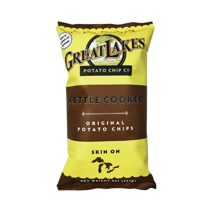 GREAT LAKES Kartoffel – CHIPS Kartoffel Original 8 OZ – Packung mit 12 Stück