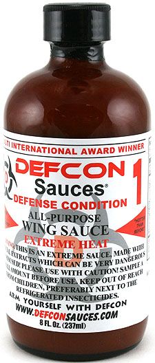 Defcon 1 Extreme Hitze Allzweck-Flügelsauce, 8oz
