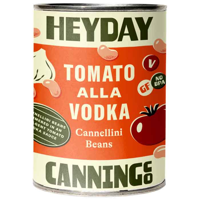 Heyday Canning Co – Cannellini Bohnen Tomate Alla Wodka, Packung mit – 15oz