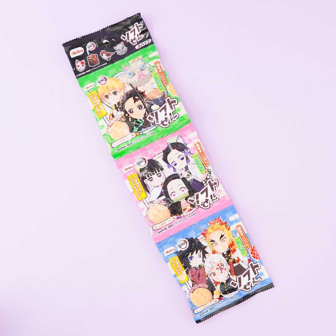 Demon Slayer Kuriyama weich Sen Reis Crackers Set – 3 Stück