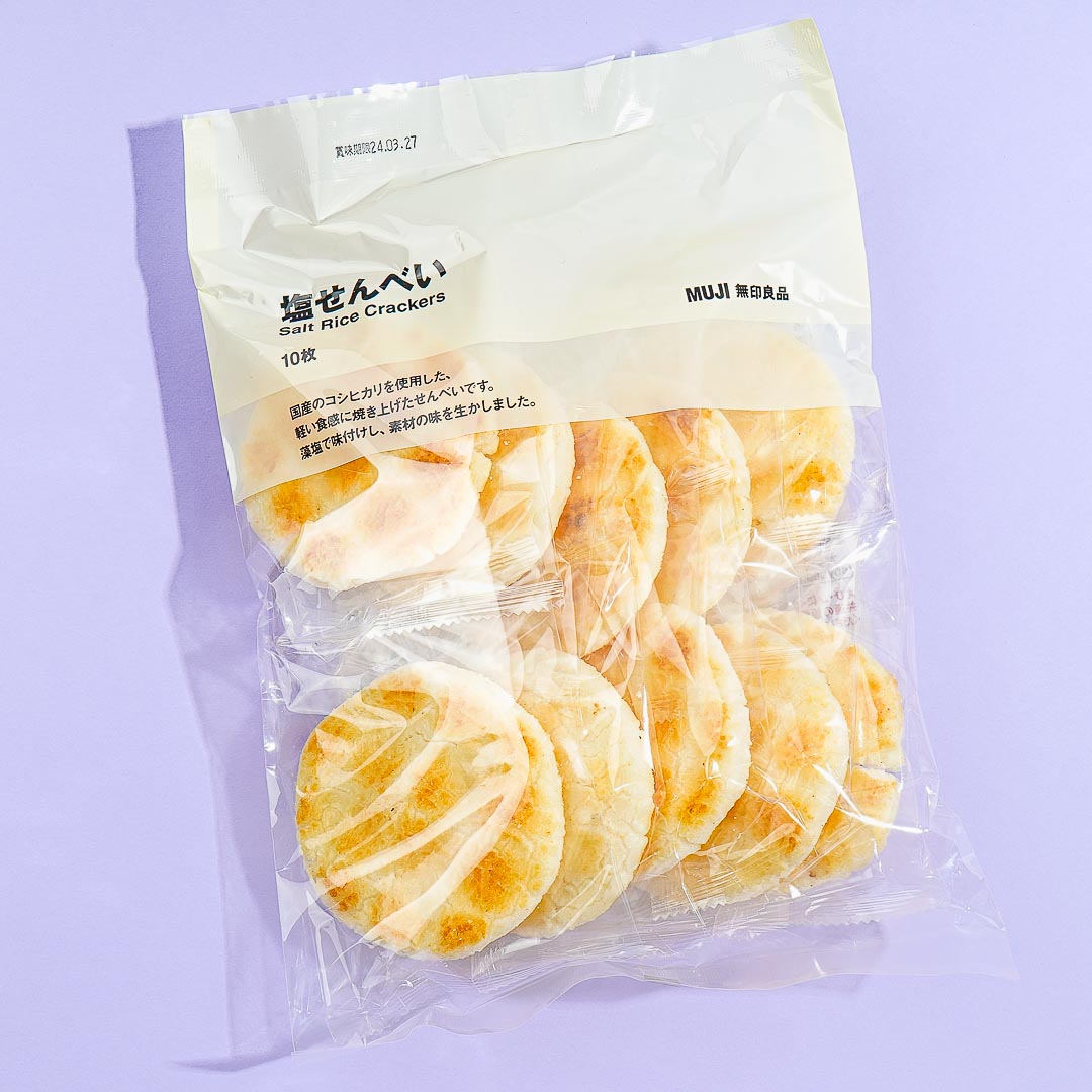 MUJI Salz Reis Crackers große Tasche