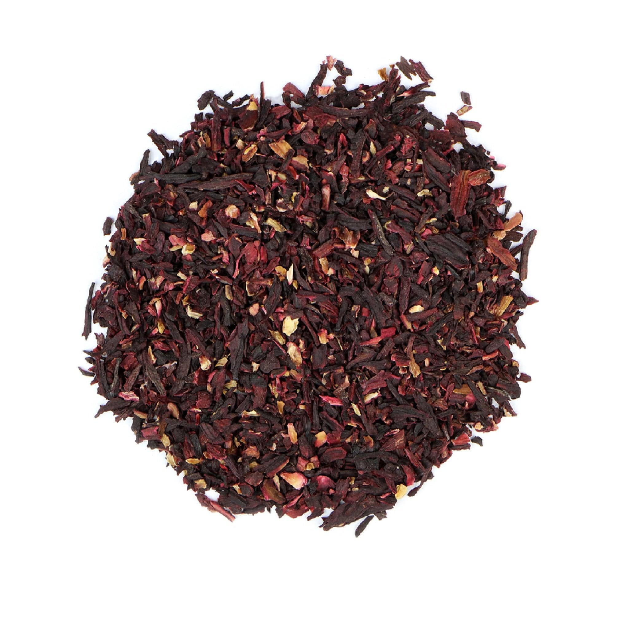 Hibiskusblüten (Hibiscus sabdariffa), geschnittene Stücke