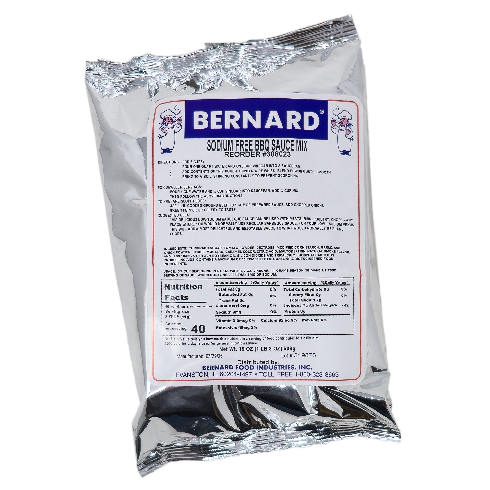 Bernard niedrige Natrium Grillsauce Mischung niedrige Natrium