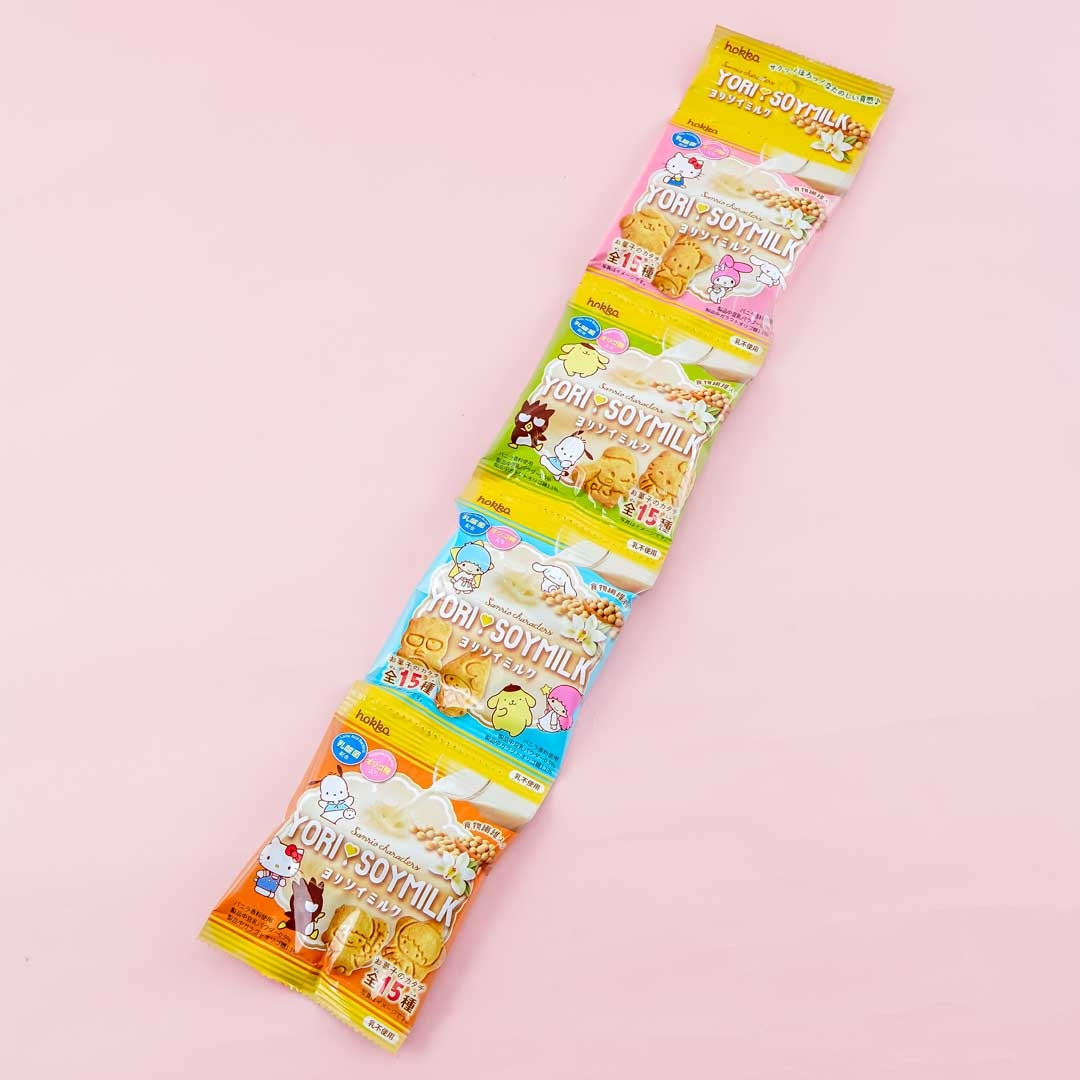 Sanrio Charaktere Yori Sojamilch Kekse – 4 Stück