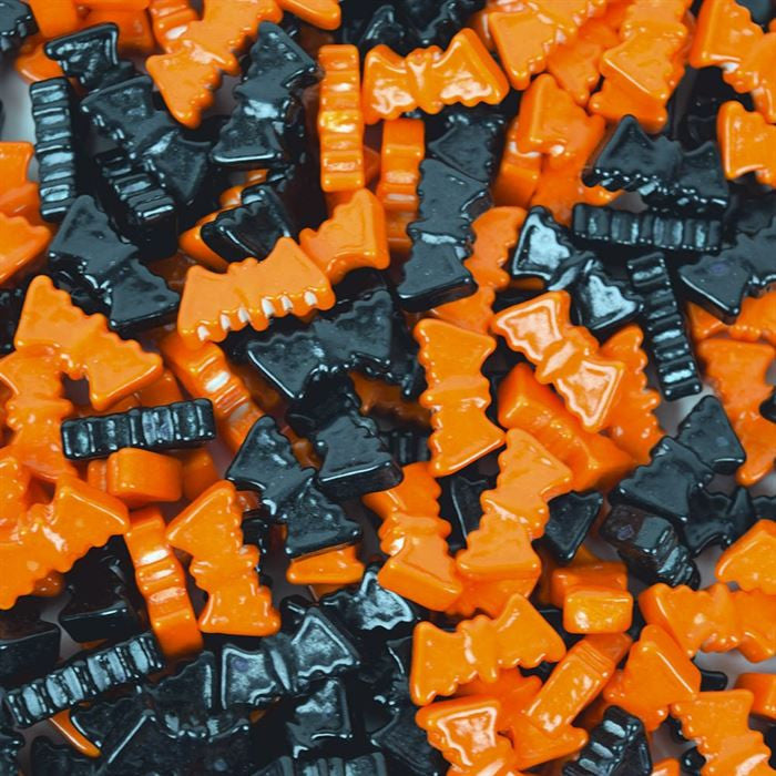 orange & schwarz Süßigkeiten Fledermäuse