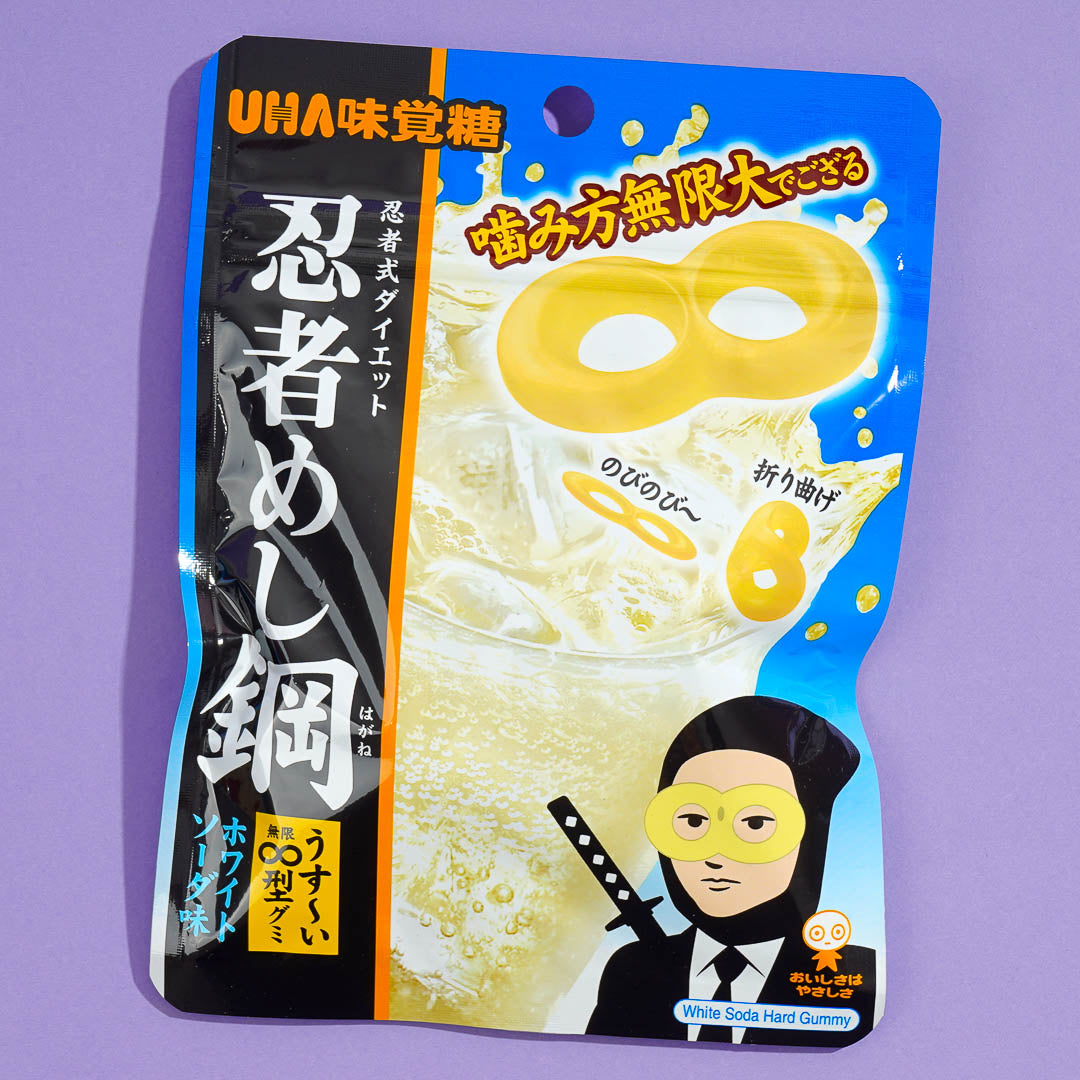 UHA Mikakuto Ninja Meshi Gummy aus Stahl – Weiße Soda