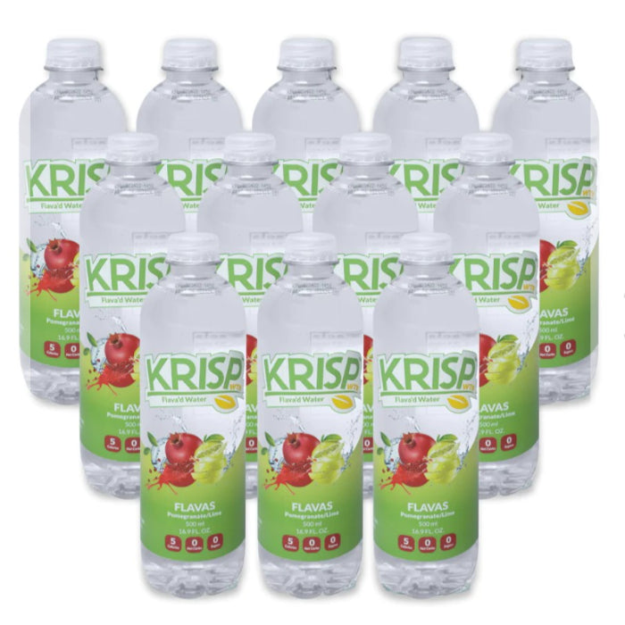 Flavas – Frühlingswasser Granatapfel Limette, 16.9 fl oz – Packung mit 12