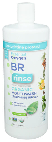 Essential Oxygen – Mundpflege Pfefferminze Bio Bürsten Spülung, 16 Flo