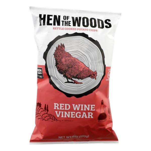 Hen of the Woods Rotwein Essig Wasserkocher Chips Taschen – 24 Taschen x 6oz Fall