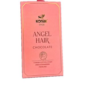 Konak Angel Haarschokolade – Zuckerwatte mit getrockneter Erdbeere & Pistazien-Bar