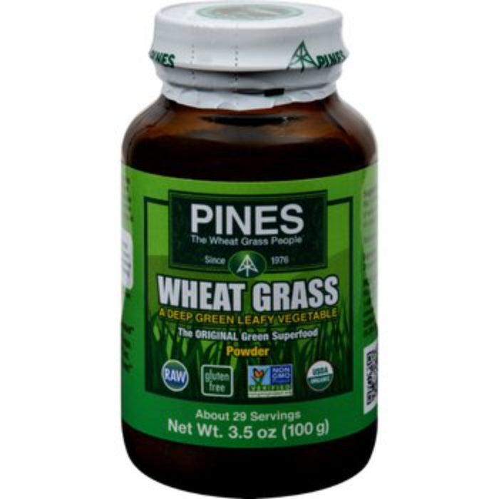Pines Weizen Gras Weizen Gras Pulver Bio 3,5 OZ – Packung mit 1