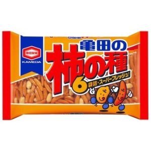 Kameda “Kakinotane” würziger Reisknacker mit Erdnüssen, 6 Packungen in 1 Beutel, – 180g