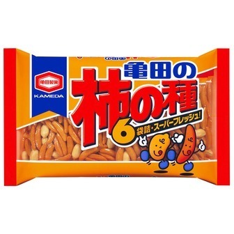 Kameda „Kakinotane“ Würziger Reiscracker mit Erdnüssen, 6 Packungen in 1 Beutel, 180g