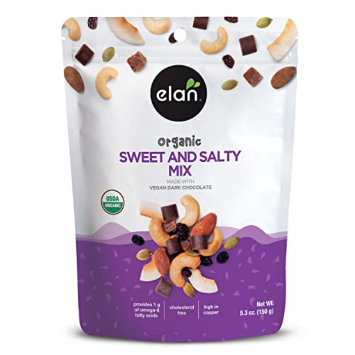 Elan – Nut süß N Salty Mischung Orga 5.3 Oz – Packung mit 8 Stück