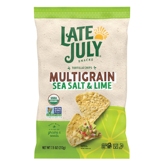 Ende Juli – Chips Multigrain Meersalz Limette, 7,5 Oz – 12er Packung