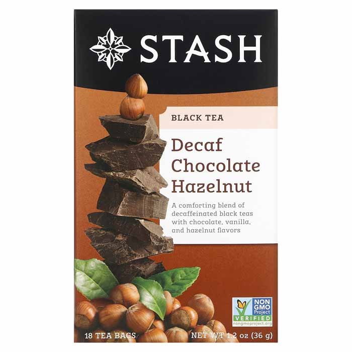 Stash Entkoffeiniert Schokoladen-Haselnuss-Tee, 18 Beutel – Packung mit 6