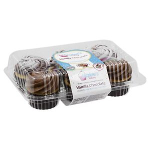 Nutphrees Bakery Cupcake Schokoladen-Vanille 17.25 Unze – Packung mit 12 Stück – 6pc