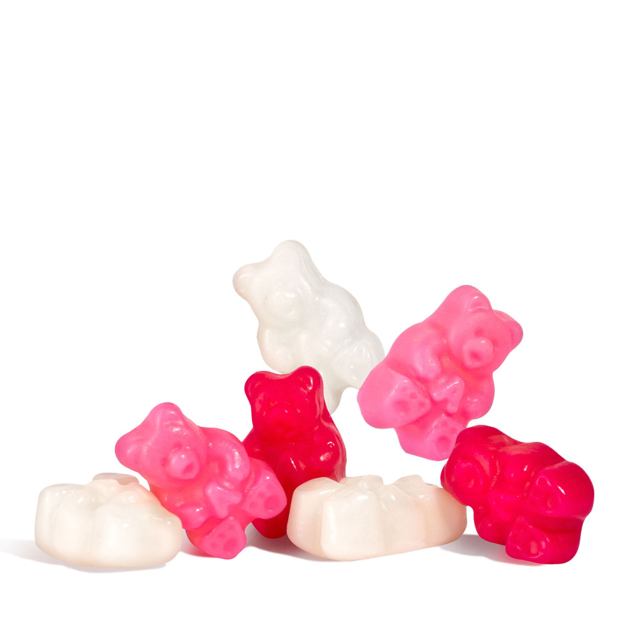 Rosa & weiße Gummi Glow Bears