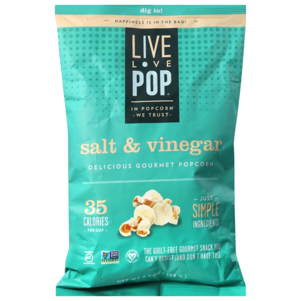 Live Love Pop Salz & Essig Popcorn – würziger, schuldfreier Snack