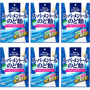 Kanro Zuckerfreie Super Menthol Hals Süßigkeiten × 6 Taschen – in Japan – tokyo sakura Mall – 80g