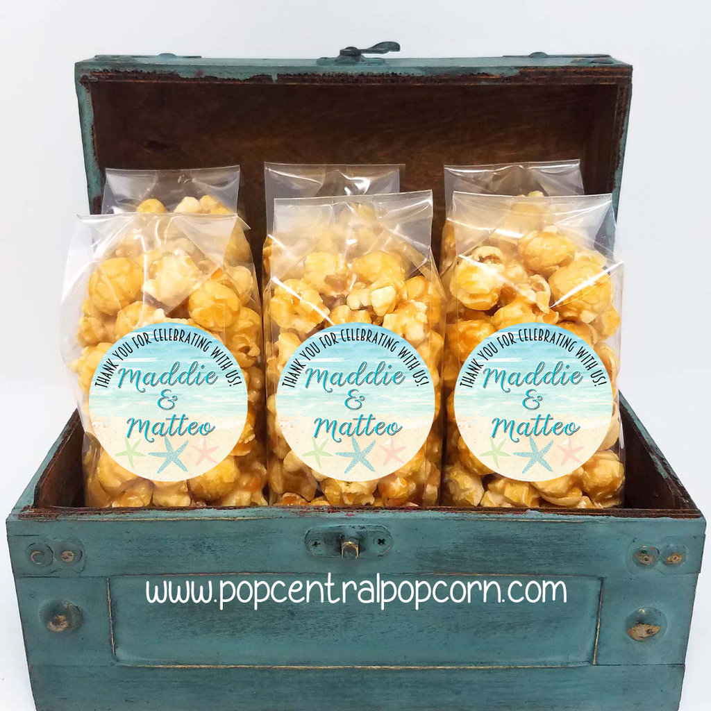 Reiseziel – Strand Hochzeit Popcorn Party Gefälligkeiten