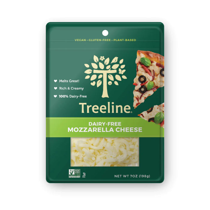 Treeline – Käse Mozzarella Shreds, 7oz – Packung mit 8