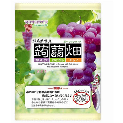 Mannan Life “Konnyaku Batake, Traubenaroma” Konjac Früchte Gelee, 25g x 10 Stück