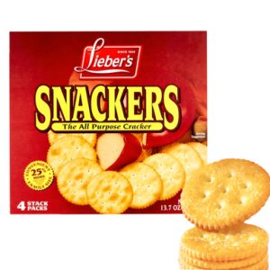 Liebers Snackers All Purpose Cracker, Familiengröße, 4 Stack Packs, 13,7 Unzen