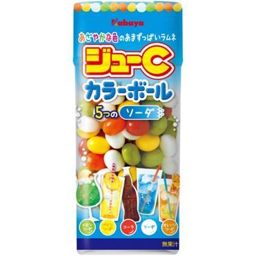 Kabaya, Ju-C Farbkugel, Soda, 5 Geschmacksrichtungen in 1 Packung, 35g