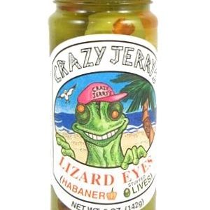 verrückte Jerry-Eidechsenaugen – Habanero gefüllte Oliven, . – 5oz