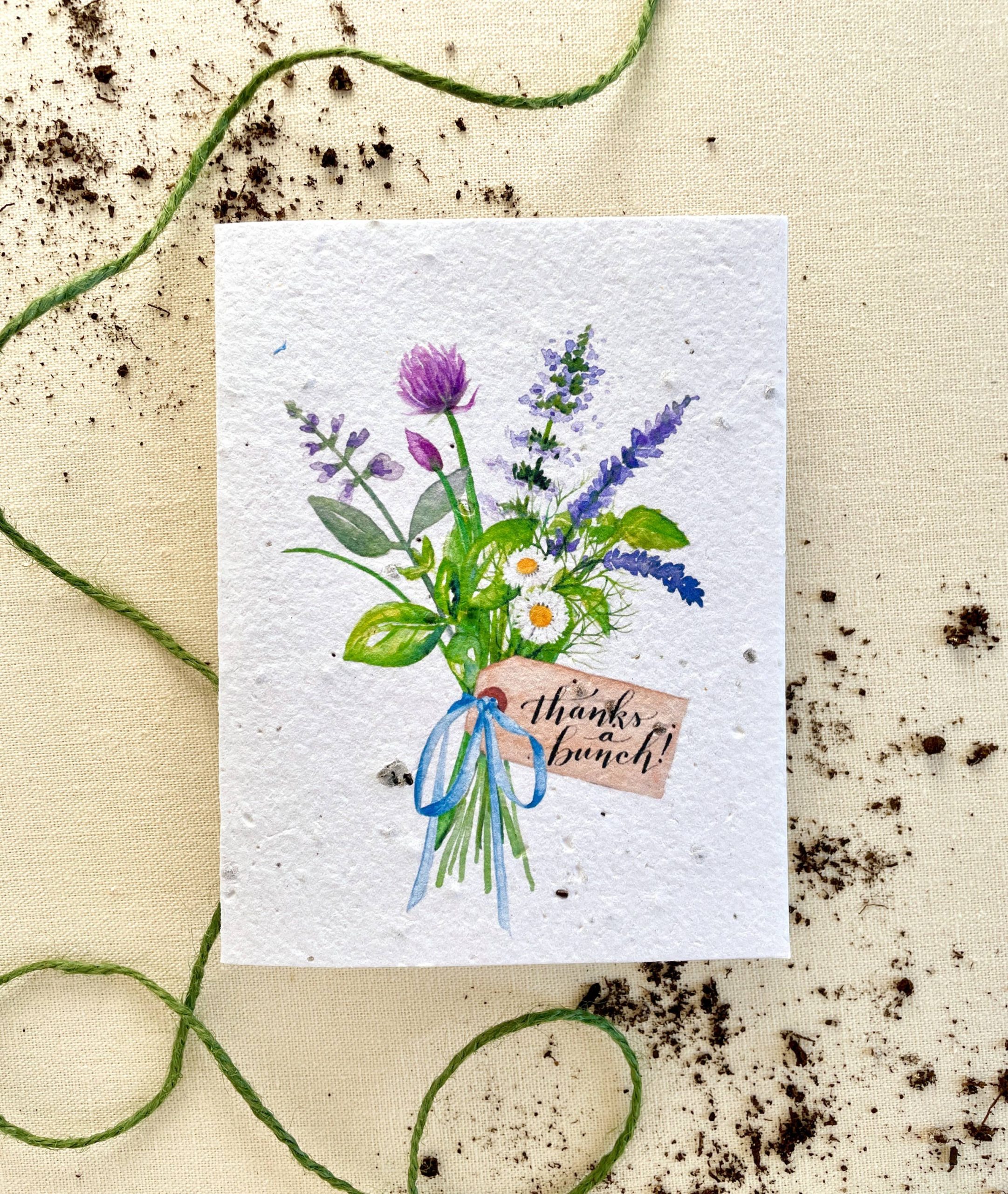 Notizen von Eden Seed Cards – Dank einem Bunch Wellness Mischung Pflanzbare Samen