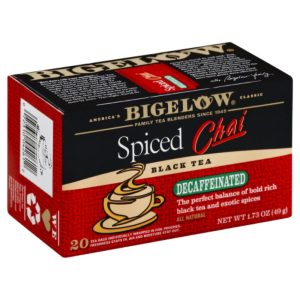 Bigelow Dekoffein Chai gewürzten Tee, 20 Beutel, 1,73 Unzen Packung mit 6