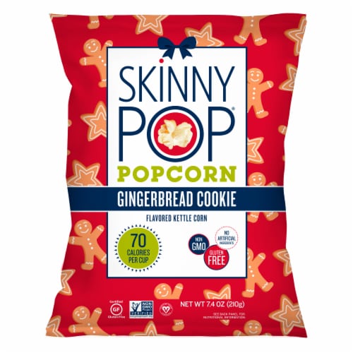 SkinnyPop Lebkuchen Keks aromatisiert Kettle Mais, 7.4 Oz – Packung mit 6 Stück