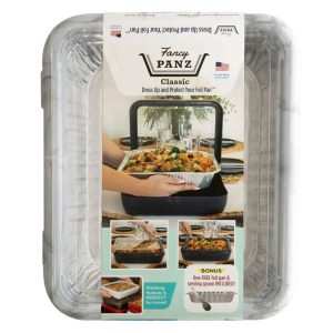 fancy panz – klassisches Set – Pfannenrahmen mit Deckel & Servierlöffel – Marmor