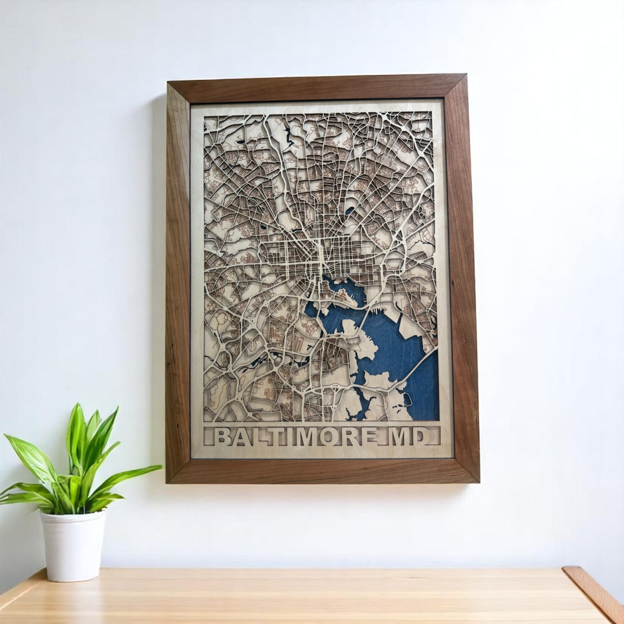 Große Frame Grid Karte - Baltimore